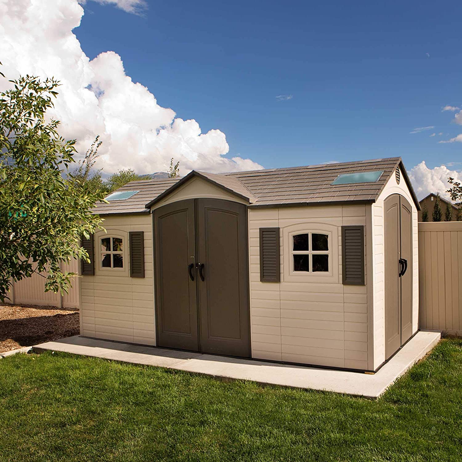 Lifetime Outdoor Storage Dual Entry Shed